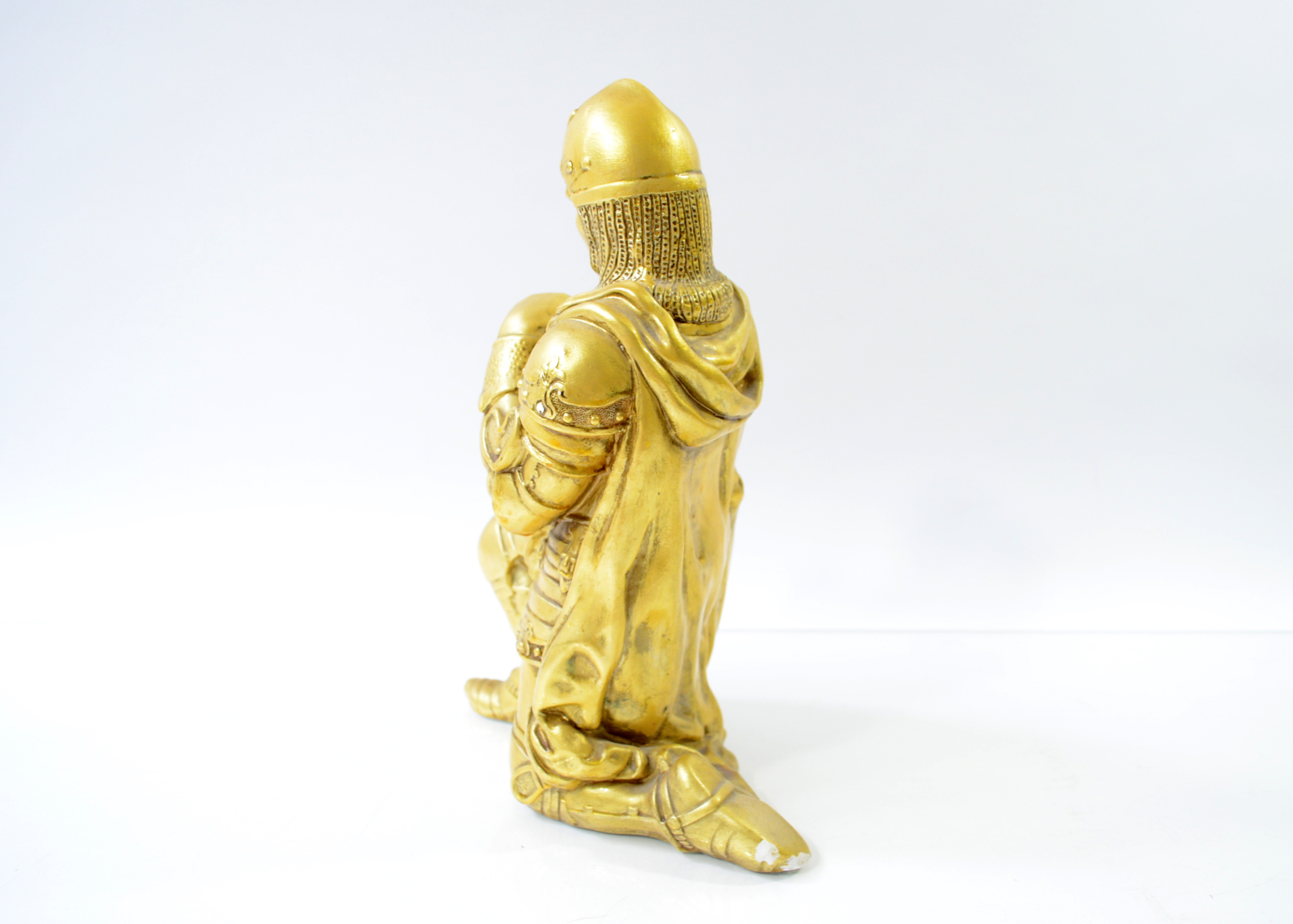 Plaster Statue of Kneeling Knight EBTH